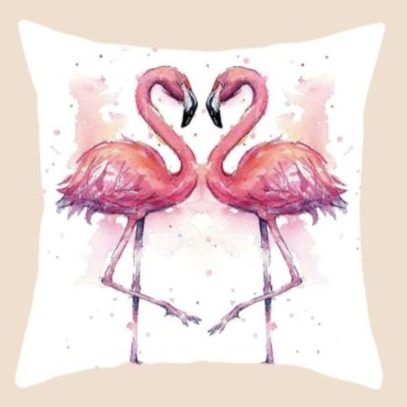 Pink flamingo throw pillow - Picture 1 of 4